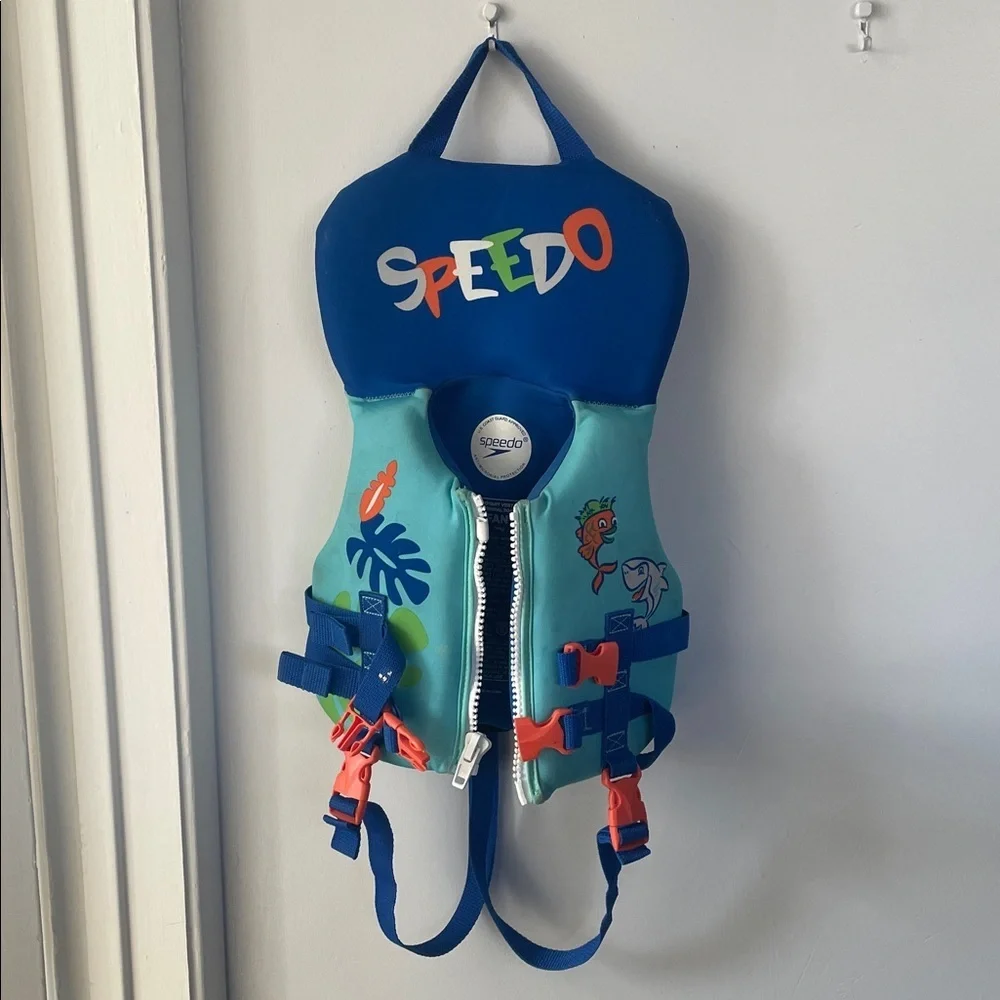 Speedo Kids Swim Vest - Blue and Teal